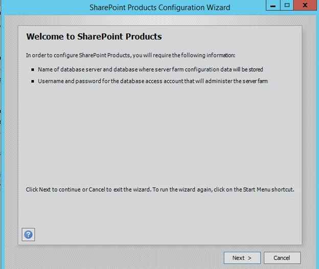 SharePoint Configuration Wizard